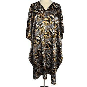 Vintage Winlar Animal‎ Print Leopard Kaftan Dress One Size Fits Most